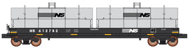 HO	Evans 100-Ton Coil Car - Ready to Run -- Norfolk Southern (black, gray hoods)