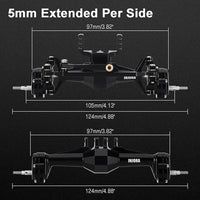 INJORA +5mm Diamond Portal Axles for 1/18 TRX4M INJ4M-104