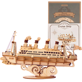 Robotime Rolife Cruise Ship Classical 3D Wooden Puzzle Building Set