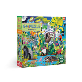 eeBoo Rainforest 64 Piece Jigsaw Puzzle