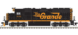 EMD GP40 - Standard DC - Master(R) Silver -- Denver & Rio Grande Western 3136 (black, orange)