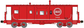 N International Car Bay Window Caboose Phase 2 - Ready to Run -- Chicago & Eastern Illinois 13514 (red, Buzzsaw Logo)