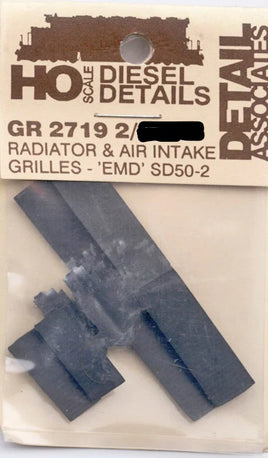 Detail Associates 2719 HO EMD SD50-2 Radiator & Air Intake Grill (Pack of 2)