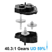 INJORA CNC Aluminum Complete Transmission for 1/18 TRX4M (4M-55) INJ4M-55