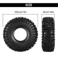 INJORA Cling On 1.9" S5 Crawler Tires (4.75" OD) (T1920) (4) INJYQT-1920