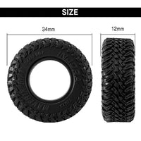 INJORA 0.7" 34*12mm MAVERIX M/T Tires for 1/30 SCX30 (T7025) (4) INJT7025