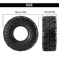 INJORA 0.7" 39*15mm HAMROK Tires for 1/30 SCX30 (T7027) (4) INJT7027
