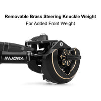 INJORA C60 Axles with Double Joint Shafts for 1/10 Axial UTB10 Capra 1.9 INJC60-BK
