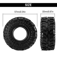 INJORA 1.0" 57*22mm HAMROK Tires (T1027) (4) INJYQT-1027