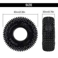 INJORA 1.0" 60*20mm XHX Pin Tires (T1022P) (4) INJYQT-1022P