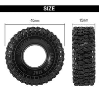 INJORA 0.7" 40*15mm Crawler Tires for 1/30 SCX30 (T7011) (4)  INJT7011