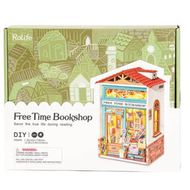 Robotime Rolife DIY Town Free Time Bookshop Building Set