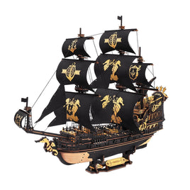 Robotime Rokr The Seahorse Barque Scale Model Ship Building Set