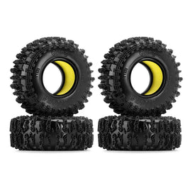 INJORA 1.3" 70*26mm Cling On Tires & Inserts Combo (4) INJYQT-1320-1370YE