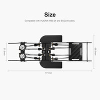 INJORA Carbon Fiber LCG Chassis Kit for 1/24 SCX24, 132mm Wheelbase, 12° Skid Angle INJINC-24S-C