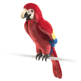 Folkmanis Scarlet Macaw 14 Inch Plush Puppet