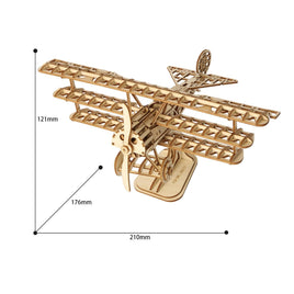 Robotime Rolife Airplane 3D Wooden Puzzle Building Set