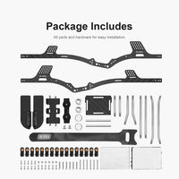 INJORA Carbon Fiber LCG Chassis Kit for 1/24 SCX24, 155mm Wheelbase, 12° Skid Angle INJINC-24L-C