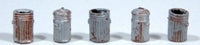 Custom Garbage Cans/Painted & Rusted(5) (HO Scale)
