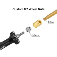 INJORA +4.5mm Planet Axles with Double Joint Shafts for 1/30 SCX30 INJSCX30-34BKFR