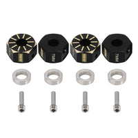 INJORA Black Brass Wheel Hex Hub Extenders for Axial SCX10 PRO SCX10 III UTB10 Capra INJSCX10-PRO02