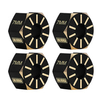 INJORA Black Brass Wheel Hex Hub Extenders for Axial SCX10 PRO SCX10 III UTB10 Capra INJSCX10-PRO02