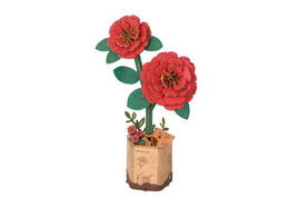 Robotime Rowood Red Camellia Wooden Bloom Craft