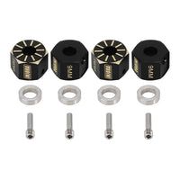 INJORA Black Brass Wheel Hex Hub Extenders for Axial SCX10 PRO SCX10 III UTB10 Capra INJSCX10-PRO02