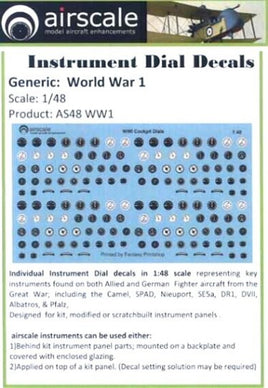 1/48 Alied & German Instrument Dials (Decal)