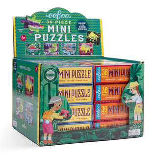 eeBoo Dinosaur Mini 36 Piece Jigsaw Puzzle Assortment