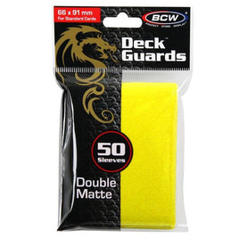 BCW Deck Guards Double Matte Yellow Card Sleeves 50 Count STORE ONLY