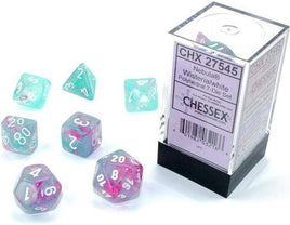 Nebula Polyhedral Wisteria/ White Luminary Dice Set (7) CHX27545