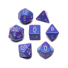 Chessex 7 Set Polyhedral Dice Silver Tetra CHX25347