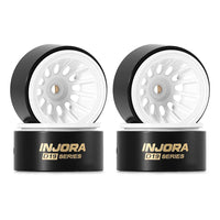 INJORA 0.7" D19 Deep Dish Brass Wheels for 1/30 SCX30 (W7015) INJW7015