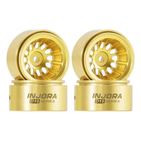 INJORA 0.7" D19 Deep Dish Brass Wheels for 1/30 SCX30 (W7015) INJW7015