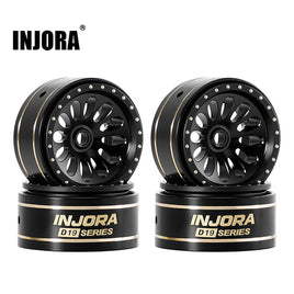 Injora INJORA 0.7" D19 Ripple Black Brass Wheels for 1/30 SCX30 (W7005) INJW7005BB-19