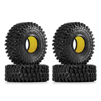 INJORA 1.0" 64*24mm Tires & Silicone Rubber Inserts Combo (4) INJYQT-1011-1064YE
