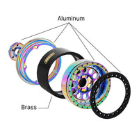 INJORA 2.2" Super Heavy Brass -10mm Offset Wheels for 1/10 RC Crawlers (W2257) INJDGW-2257RW