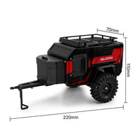 INJORA Off-Road Camping Trailer for 1/18 1/24 RC Crawlers TRX4M SCX24 INJDG-TC10