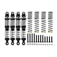 INJORA 4pcs 90mm DRX Dual-Rate Spring Oil Shocks for 1/10 SCX10 III CJ7 INJBZ-05BS-90