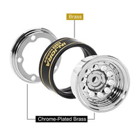 INJORA 0.7" D19 Silver Solid Brass Wheels for 1/30 SCX30 (W7016)(4) INJW7016SR-19
