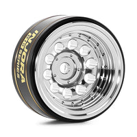 INJORA 0.7" D19 Silver Solid Brass Wheels for 1/30 SCX30 (W7016)(4) INJW7016SR-19