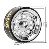 INJORA 0.7" D19 Silver Solid Brass Wheels for 1/30 SCX30 (W7016)(4) INJW7016SR-19