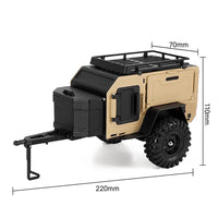 INJORA Off-Road Camping Trailer for 1/18 1/24 RC Crawlers TRX4M SCX24 INJDG-TC10