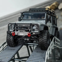 INJORA CNC Aluminum Front Rear Bumper with Lights for 1/18 TRX4M Defender (4M-88) INJ4M-88FR