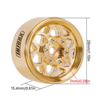 INJORA 1.0" 35g/pcs Brass -4.7mm Offset Wheels for Micro Crawlers (W1110) INJYQW-1110