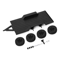 INJORA Utility Plastic Trailer with Hitch for 1/18 RC Crawler TRX4M INJAX-TC09