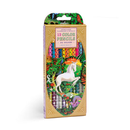 eeBoo Unicorn Garden Double Sided Fluorescent And Metallic 12 Color Pencils