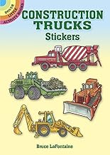 Dover Construction Trucks Stickers Book
