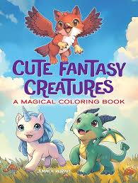 Dover Cute Fantasy Creatures Magical Coloring Book
